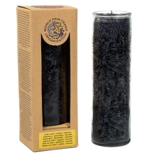 Küünal klaasis "Must mets" 21x6.5 cm, lõhnastatud eeterlike õlidega: seeder,  kadakas, lavendel