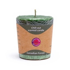 Naturaalne lõhnaküünal "Kanada mets" steariinist 4,5x4 cm, sisaldab eeterlikke õlisid: seeder,  kuusk