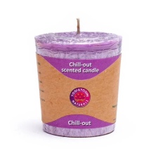 OTSAS! Naturaalne lõhnaküünal "CHILL OUT (LÕÕGASTUS)" steariinist 4,5x4 cm, sisaldab eeterlikke õlisid: apelsin, koriander, vanilje