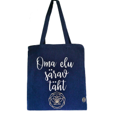 VIIMANE! Poekott OMA ELU SÄRAV TÄHT Tumesinine Premium 38x42cm 100% puuvill