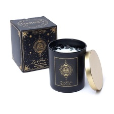  JAA, see on UUS! Sooviküünal musta obsidiaaniga kuldse kaanega klaasis "KAITSEV SILM" 9x7cm, salvei ja valge tee, kinkekarp kullaga, 50 tundi,